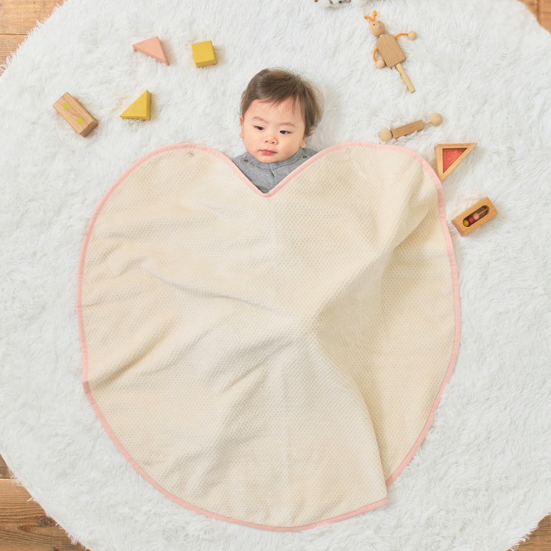 SZblockprintBabyblanketキルトベビーブランケットハート柄 SZblockprintBabyblanketキルトベビーブランケットハート柄